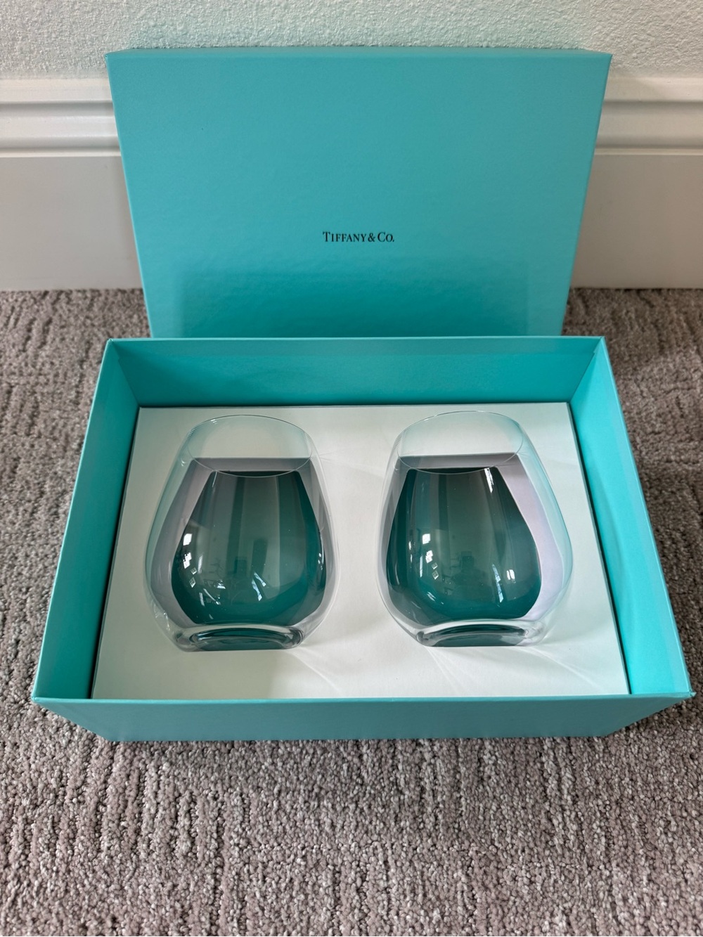 Tiffany & Co. Stemless Wine Glasses - Set of 2